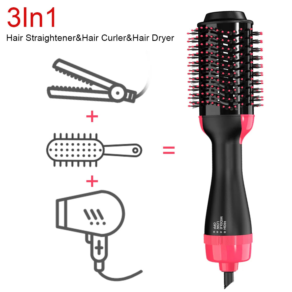LISAPRO 3-in-1 Hot Air Brush & Volumising Blow Dryer