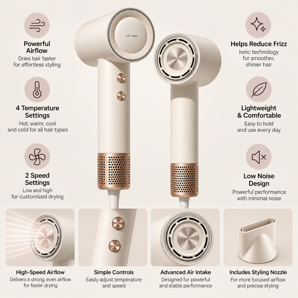 High-Speed Ionic Hair Dryer