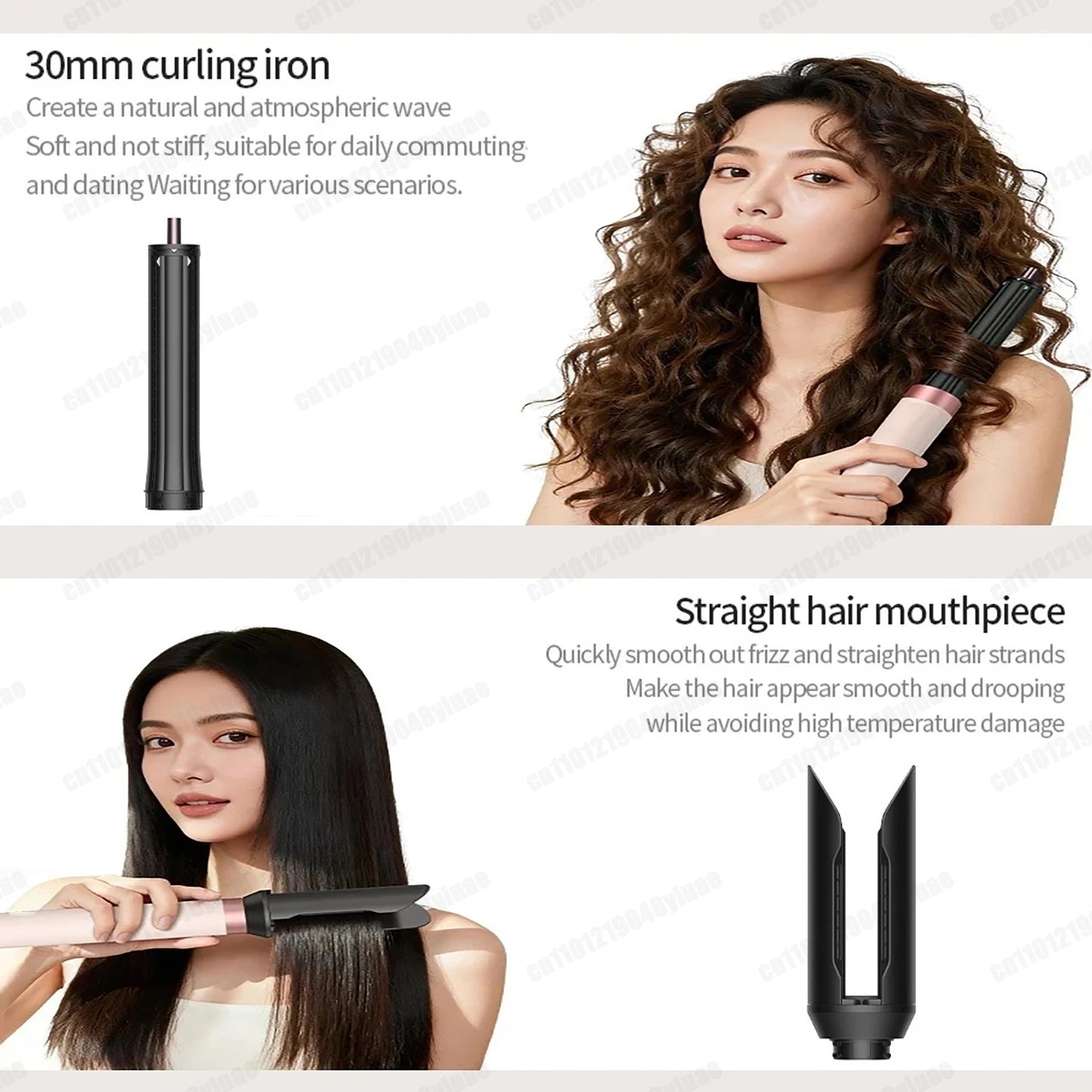 LuxeWind Multi-Styler — Hot Air Brush & Auto Curling Wand Set