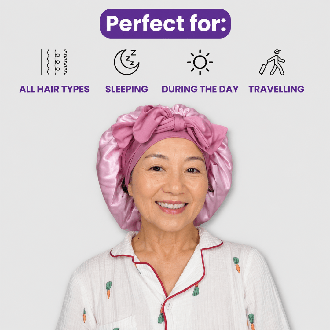 Black Satin Sleep Bonnet